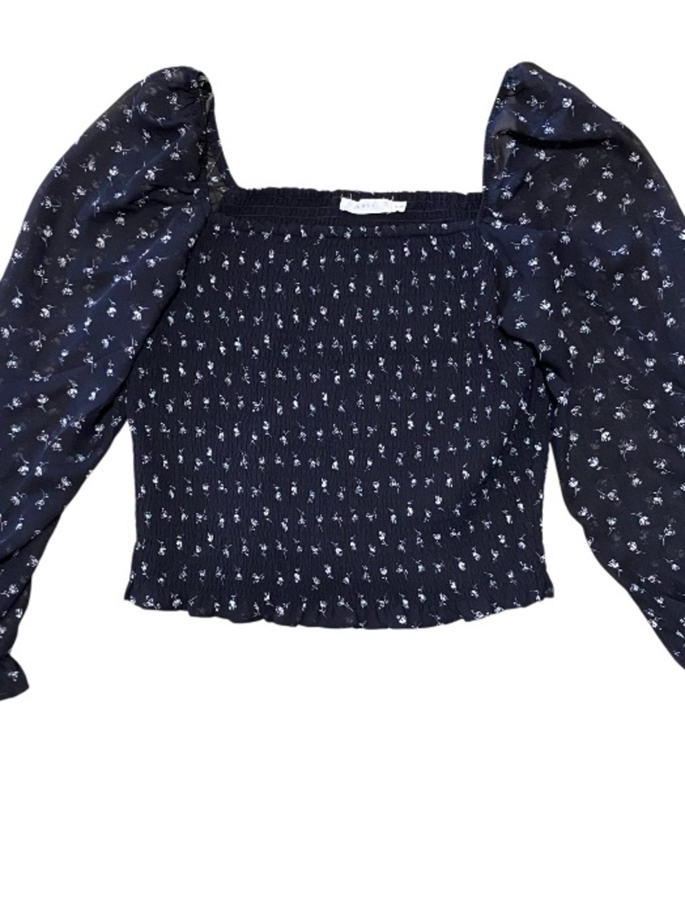 Lush • Smocked • Puff-Sleeve • Floral top • XL